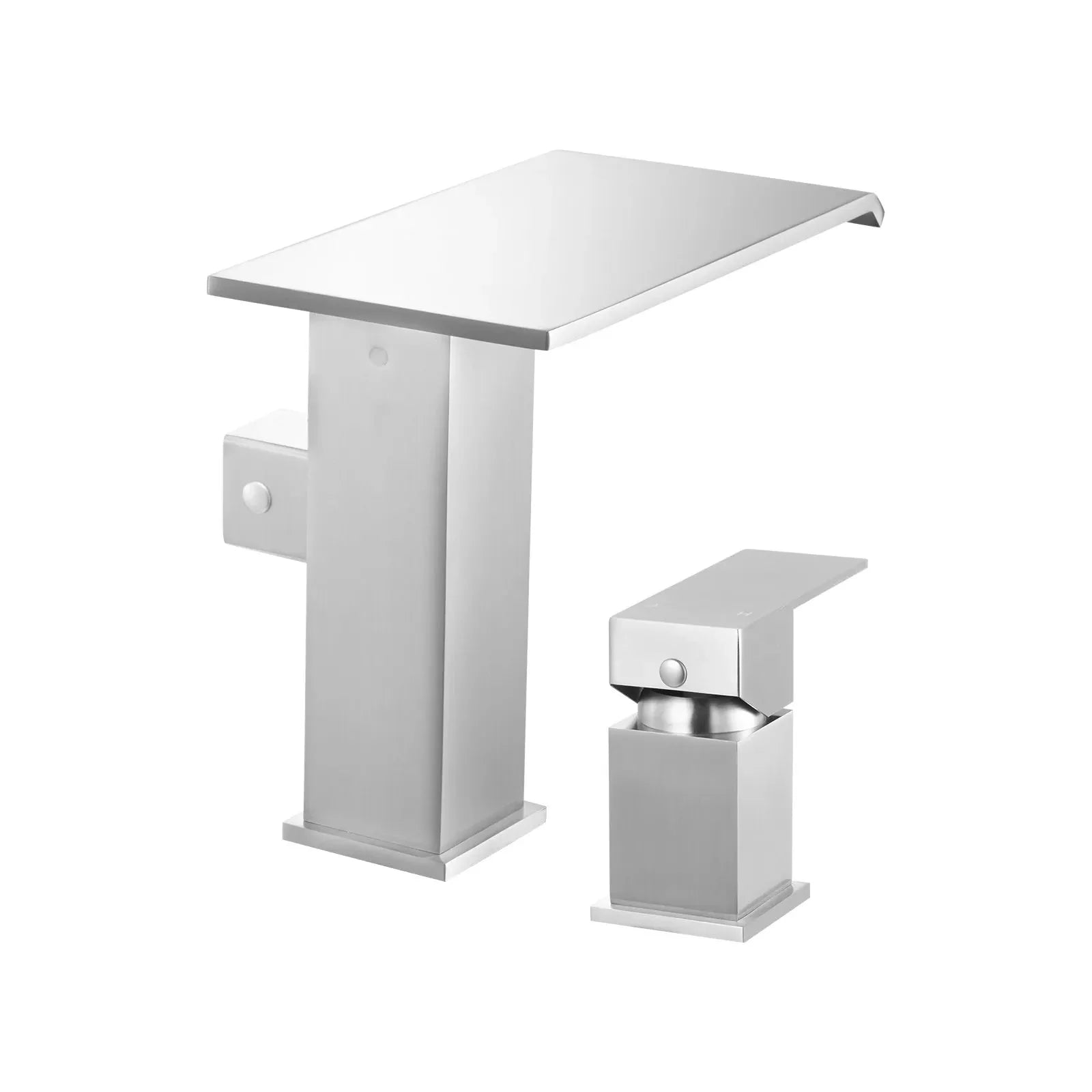 VEVOR Roman Tub Faucet, 3 Hole Waterfall Bathtub Faucet, Roman Bathtub Faucets Set with Shower Head & 1 Handle, Deck Mount Bath Tub Faucets Set for Adult Bathing, Brushed Stainless Steel, Drip-Free