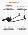 VEVOR Weight Distribution Hitch, 6000 lbs Max Towing & 600 lbs Max Tongue, Weight Distributing Hitches Kit with Sway Control Includes 2 in Shank & 2-5/16 in Ball, Load Leveling Hitch for Trailers