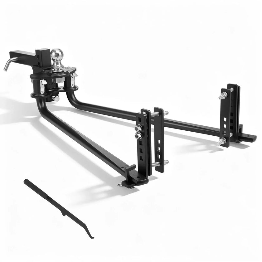 VEVOR Weight Distribution Hitch, 12000 lbs Max Towing & 1200 lbs Max Tongue, Weight Distributing Hitches Kit with Sway Control Includes 2 in Shank & 2-5/16 in Ball, Load Leveling Hitch for Trailers