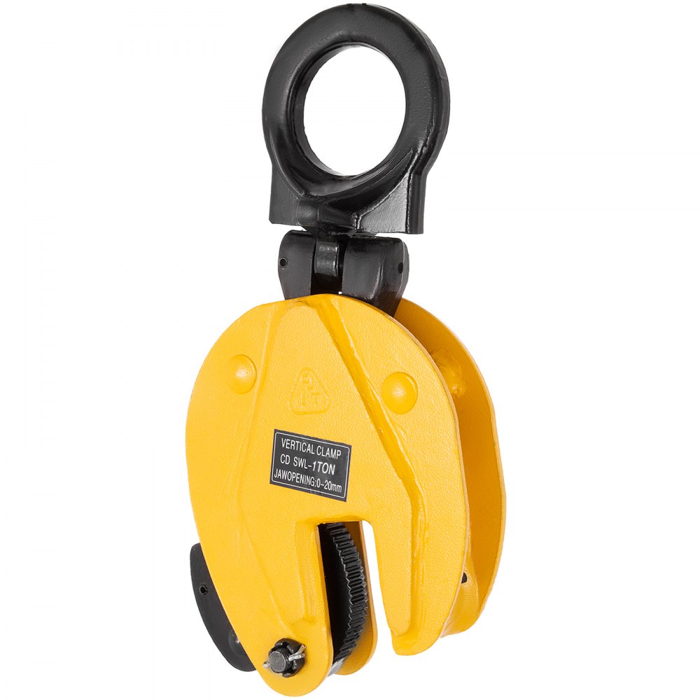 VEVOR 1T Plate Clamp 2204Lbs Plate Lifting Clamp Jaw Opening 0.6 inch Vertical Plate Clamp for Lifting and Transporting