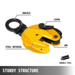 VEVOR 1T Plate Clamp 2204Lbs Plate Lifting Clamp Jaw Opening 0.6 inch Vertical Plate Clamp for Lifting and Transporting