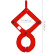 VEVOR 2T Pallet Puller Steel Single Scissor Red Pallet Puller Clamp 4409 LBS Capacity Pallet Grabber 6.3 Inch Jaw Opening x 0.5 Inch Jaw Height arbitrarily Changed to Adjust The use