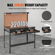 VEVOR Workbench A3 Steel Work Bench For Garage max. 1500W Heavy Duty Workbench 220lbs Weight Capacity 0.47