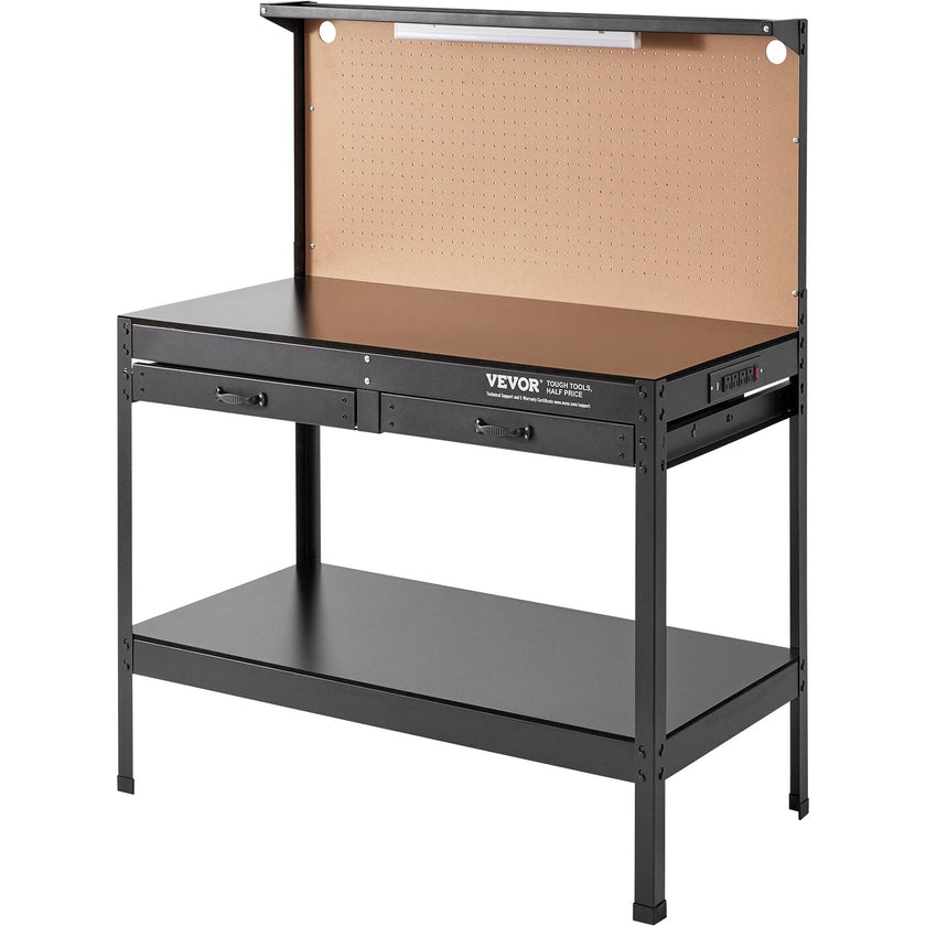 VEVOR Workbench A3 Steel Work Bench For Garage max. 1500W Heavy Duty Workbench 220lbs Weight Capacity 0.47