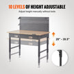 VEVOR Workbench Adjustable Height 28-39.5