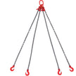 VEVOR Chain Sling, 11000 lbs Weight Capacity, 5/16'' x 5' G80 Lifting Chain with Grab Hooks, DOT Certified, Blackening Coating Manganese Steel & Adjustable Length, for Dock Factory Construction Site