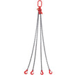 VEVOR Chain Sling, 11000 lbs Weight Capacity, 5/16'' x 5' G80 Lifting Chain with Grab Hooks, DOT Certified, Blackening Coating Manganese Steel & Adjustable Length, for Dock Factory Construction Site