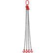 VEVOR Chain Sling, 11000 lbs Weight Capacity, 5/16'' x 5' G80 Lifting Chain with Grab Hooks, DOT Certified, Blackening Coating Manganese Steel & Adjustable Length, for Dock Factory Construction Site