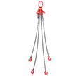 VEVOR Chain Sling, 11000 lbs Weight Capacity, 5/16'' x 5' G80 Lifting Chain with Grab Hooks, DOT Certified, Blackening Coating Manganese Steel & Adjustable Length, for Dock Factory Construction Site