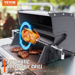 VEVOR Universal Grill Rotisserie Kit for Grills, Electric BBQ Grill with 110V 9W Motor, Stainless Steel Automatic Grilling Kit, Heavy Duty 32