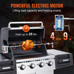 VEVOR Universal Grill Rotisserie Kit for Grills, Electric BBQ Grill with 110V 9W Motor, Stainless Steel Automatic Grilling Kit, Heavy Duty 32