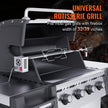 VEVOR Universal Grill Rotisserie Kit for Grills, Electric BBQ Grill with 110V 9W Motor, Stainless Steel Automatic Grilling Kit, Heavy Duty 32