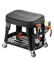 VEVOR Mechanic Stool Rolling Workshop Seat 300 lbs Load with Wheels & Tool Tray
