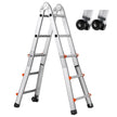 VEVOR Telescoping Ladder A Frame 10 FT Extension Multi-Function for Homework
