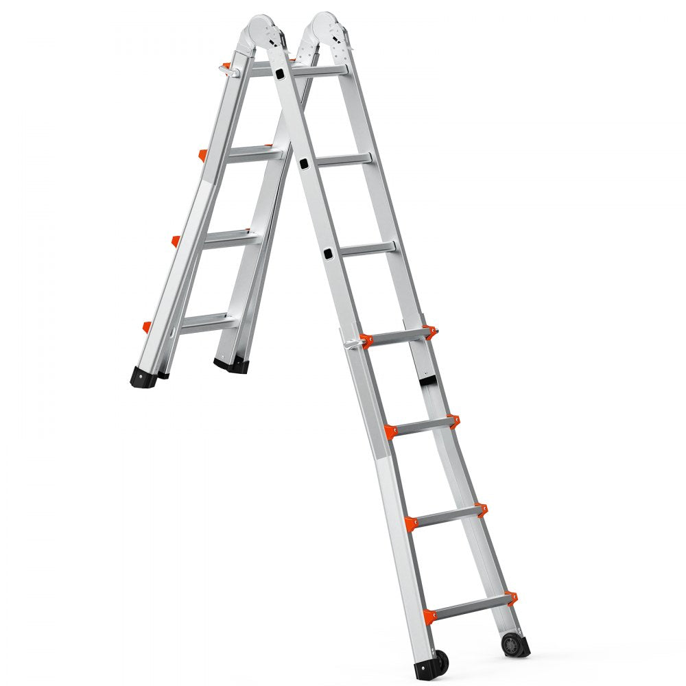 VEVOR Telescoping Ladder A Frame 13 FT Extension Multi-Function for Homework