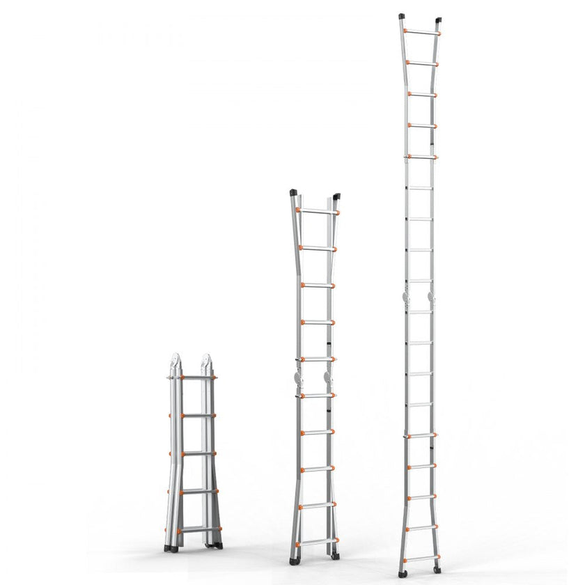 VEVOR Telescoping Ladder A Frame 19 FT Extension Multi-Function for Homework