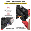 VEVOR Fiber Optic Stripper, 4 in 1 Wire Cutters Pliers, Three Hole Fiber Stripping Plier w/Wire Cutter for Stripping, Cutting and Cleaning, Applied in Electrical Work and Maintenance