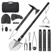 VEVOR Survival Shovel Survival Axe 28-in-1 Camping Folding Shovels with Hatchet