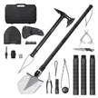 VEVOR Survival Shovel Survival Axe 28-in-1 Camping Folding Shovels with Hatchet