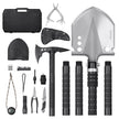 VEVOR Survival Shovel Survival Axe 28-in-1 Camping Folding Shovels with Hatchet