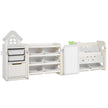 VEVOR Kid Toy Storage and Bookshelf with 10 Movable Plastic Bins & Drawing Board