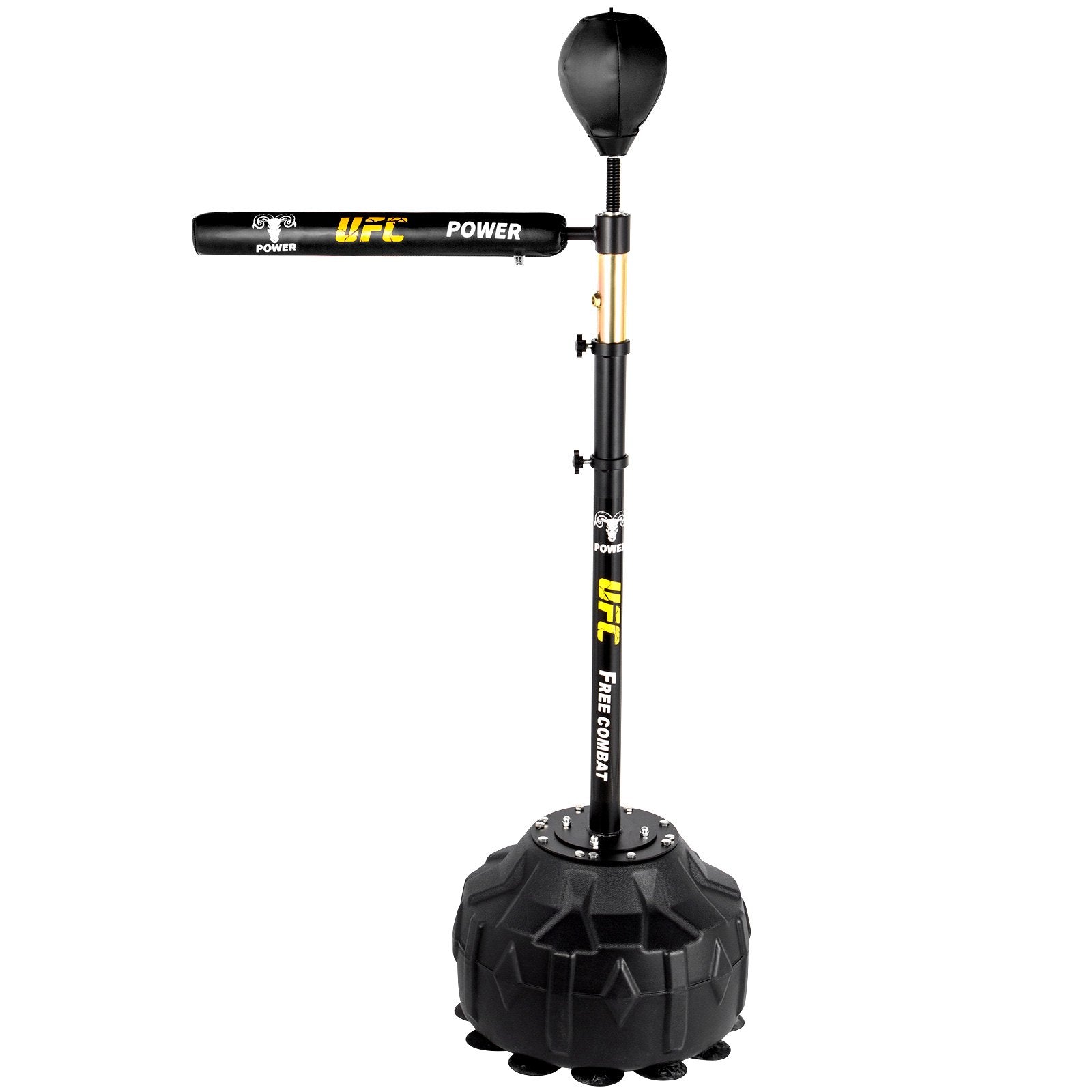 VEVOR Boxing Speed Trainer, Punching Bag Spinning Bar, Training Boxing Ball with Reflex Bar & Gloves, Solid Speed Punching Bag Free Standing, Adjustable Height, for Man, with A Ball