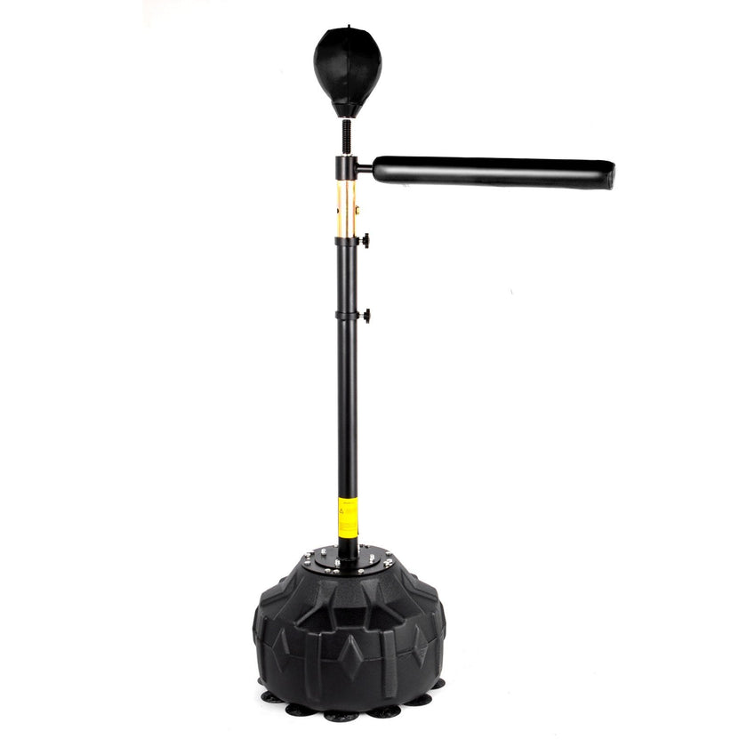 VEVOR Boxing Speed Trainer, Punching Bag Spinning Bar, Training Boxing Ball with Reflex Bar & Gloves, Solid Speed Punching Bag Free Standing, Adjustable Height, for Man, with A Ball
