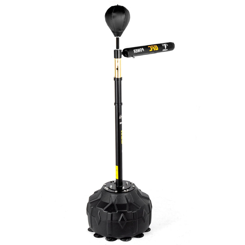 VEVOR Boxing Speed Trainer, Punching Bag Spinning Bar, Training Boxing Ball with Reflex Bar & Gloves, Solid Speed Punching Bag Free Standing, Adjustable Height, for Man, with A Ball