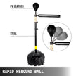 VEVOR Boxing Speed Trainer, Punching Bag Spinning Bar, Training Boxing Ball with Reflex Bar & Gloves, Solid Speed Punching Bag Free Standing, Adjustable Height, for Man, with A Ball