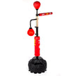 VEVOR Boxing Speed Trainer, Punching Bag Spinning Bar, Training Boxing Ball with Reflex Bar & Gloves, Solid Speed Punching Bag Free Standing, Adjustable Height, for Adult&Kid, Red with Two Ball