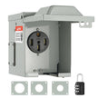 VEVOR 50 Amp RV Power Outlet Box, 125/250 Volt, Enclosed Lockable Outdoor RV Receptacle Box, NEMA 14-50R Weatherproof Electrical Panel, for RV Camper Trailer Motorhome Tested to UL Standards