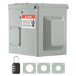 VEVOR 50 Amp RV Power Outlet Box, 125/250 Volt, Enclosed Lockable Outdoor RV Receptacle Box, NEMA 14-50R Weatherproof Electrical Panel, for RV Camper Trailer Motorhome Tested to UL Standards