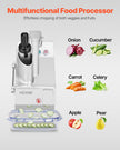 VEVOR Food Processor & Vegetable Chopper w/ 6 Blades Food-Grade Stainless Steel
