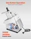 VEVOR Food Processor & Vegetable Chopper w/ 6 Blades Food-Grade Stainless Steel