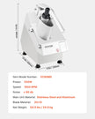 VEVOR Food Processor & Vegetable Chopper w/ 6 Blades Food-Grade Stainless Steel