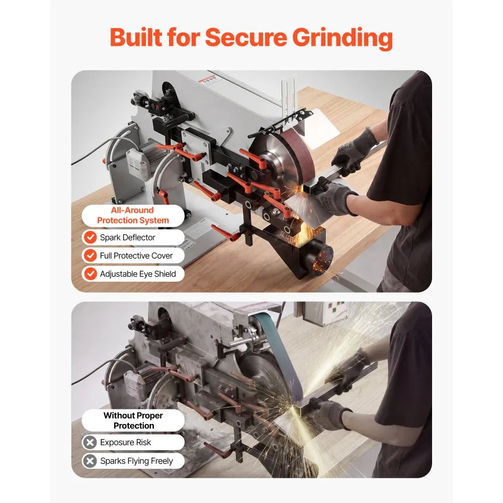 1500W Variable Speed Belt Grinder Sander with VFD, 72