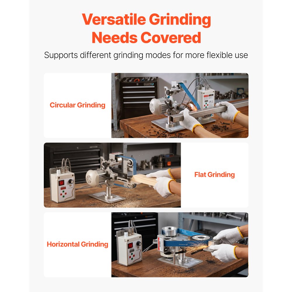 550W Variable Speed Belt Grinder Sander with VFD, 30