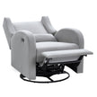 VEVOR Electronic Power Recliner and Swivel Glider, 250 lbs Weight Capacity Swivel Glider Recliner Chair with Adjustable Angle, Polyester Surface Recliner Rocker for Living Room, Bedroom, Light Gray