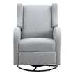 VEVOR Electronic Power Recliner and Swivel Glider, 250 lbs Weight Capacity Swivel Glider Recliner Chair with Adjustable Angle, Polyester Surface Recliner Rocker for Living Room, Bedroom, Light Gray