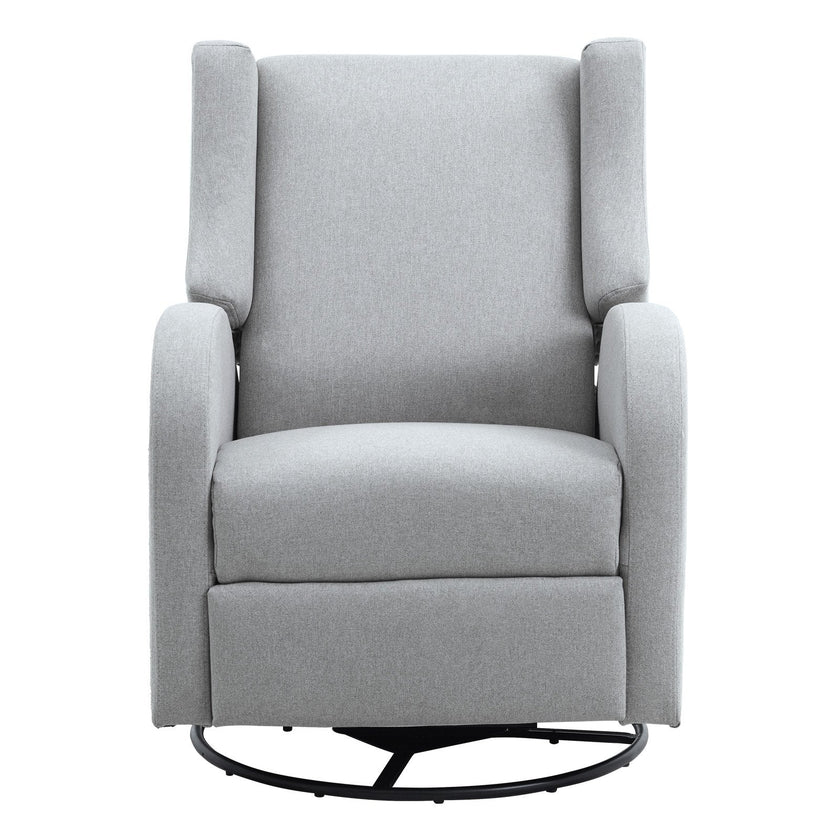 VEVOR Electronic Power Recliner and Swivel Glider, 250 lbs Weight Capacity Swivel Glider Recliner Chair with Adjustable Angle, Polyester Surface Recliner Rocker for Living Room, Bedroom, Light Gray