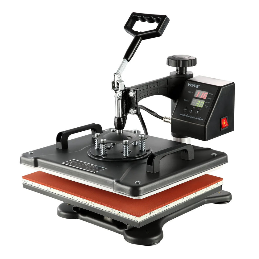 VEVOR Heat Press Machine 12x15 inch 8 in 1 Combo Digital Multifunctional Sublimation Heat Transfer Machine 360 Degree Rotation Swing Away for Printing T Shirts Hat Mug Cap Plate