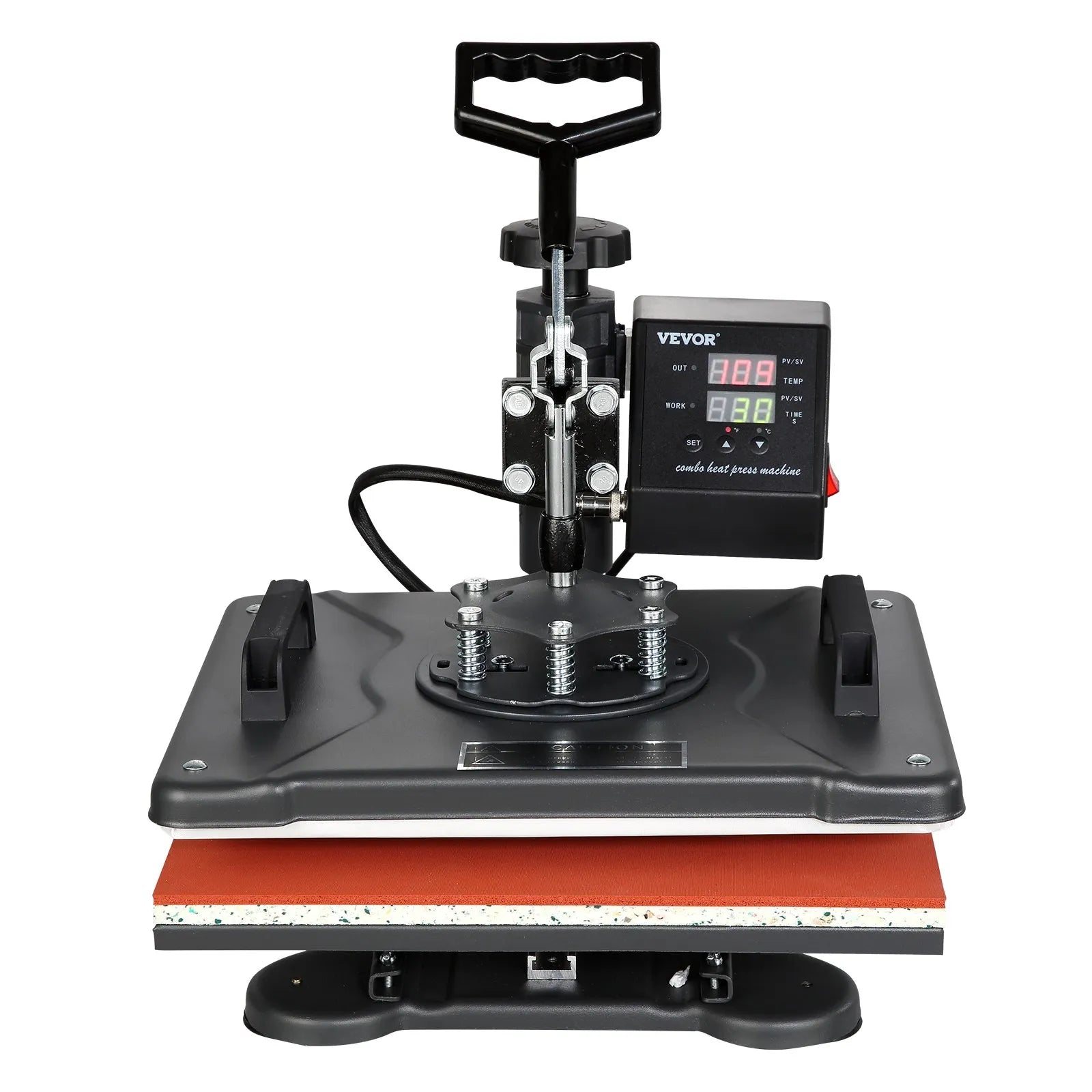 VEVOR Heat Press Machine 12x15 inch 8 in 1 Combo Digital Multifunctional Sublimation Heat Transfer Machine 360 Degree Rotation Swing Away for Printing T Shirts Hat Mug Cap Plate