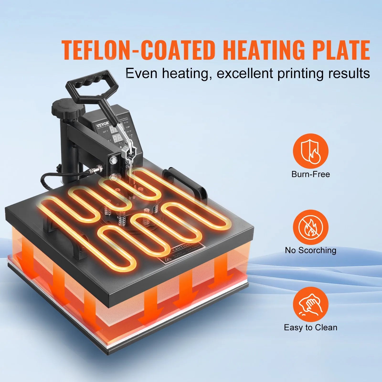 VEVOR Heat Press 15x15 Inch 8 in 1 Heat Press Machine Digital Multifunctional Sublimation Heat Transfer Machine Dual LED Display 360 Degree Rotation Swing Away for Printing T Shirts Hat Mug Cap Plate