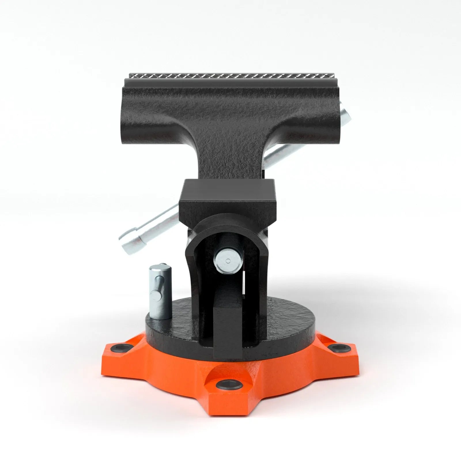 VEVOR Bench Vise, 4.5-inch Jaw Width 3.3-inch Jaw Opening , 240-Degree Swivel Locking Base Multipurpose Vise with Anvil, Heavy Duty Cast Iron Workbench Vise with Bolts & Nuts, for Drilling, Pipe Cutti