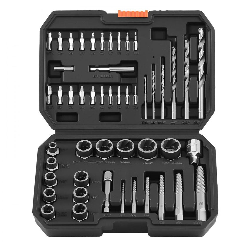 VEVOR 49-Piece Screw & Bolt Extractor Tool Set with Drill Bits