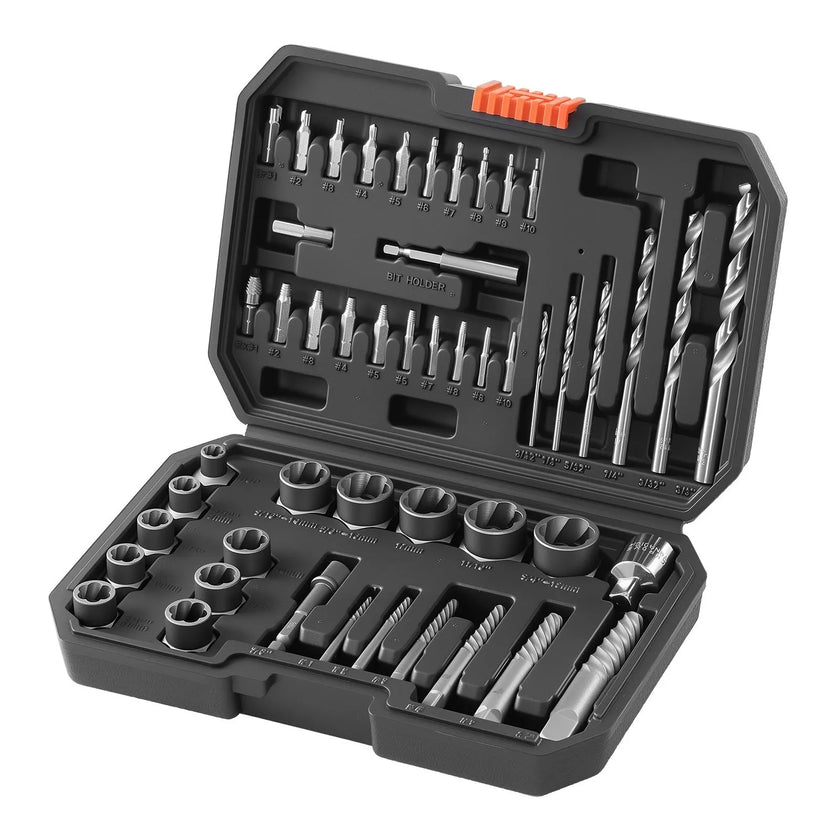 VEVOR 49-Piece Screw & Bolt Extractor Tool Set with Drill Bits