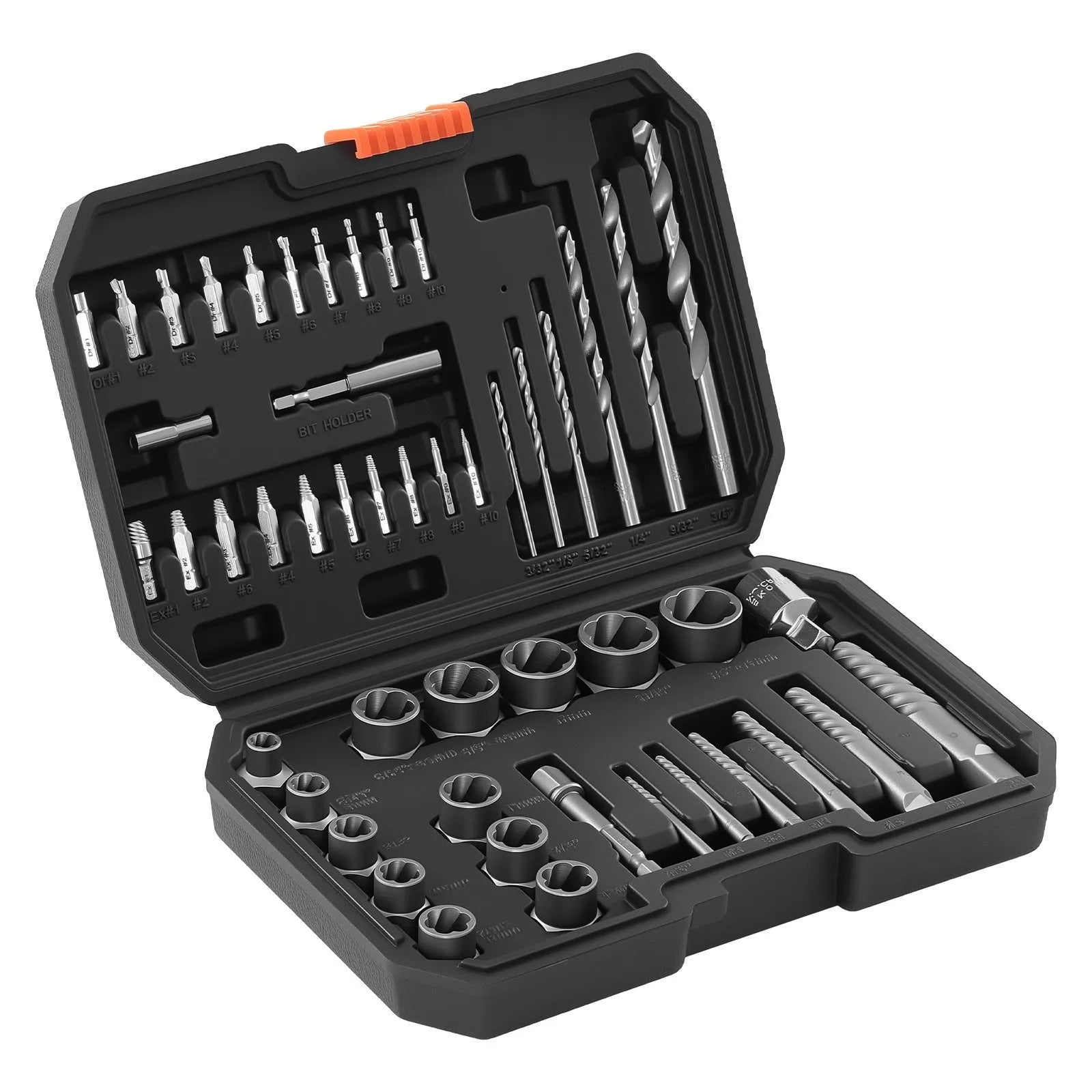 VEVOR 49-Piece Screw & Bolt Extractor Tool Set with Drill Bits