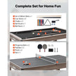 7ft 3-in-1 Pool Table Combo Set with Dining Top & Ping Pong
