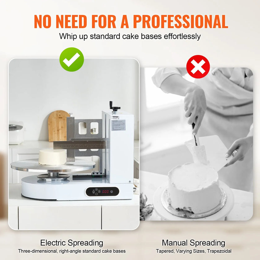 VEVOR Cake Decorating Machine Cake Frosting Spreading for 4