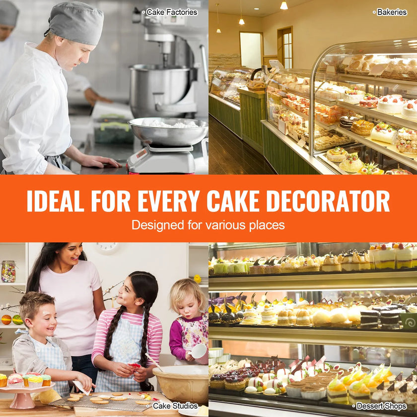 VEVOR Cake Decorating Machine Cake Frosting Spreading for 4